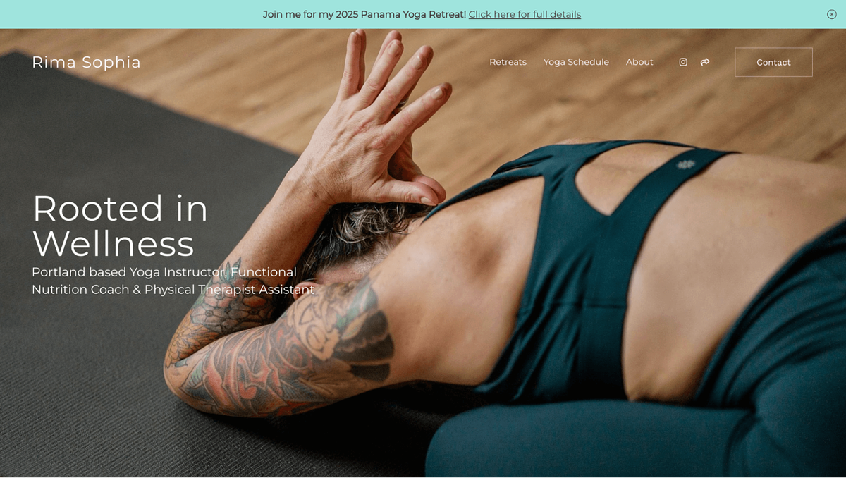 Rima Sophias Wellness-Website