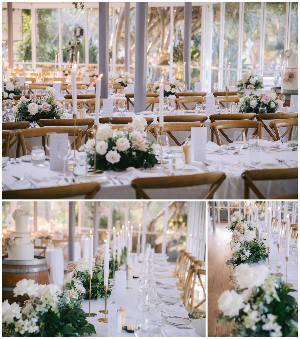 Wedding reception setup at The Centennial Homestead, Centennial Park