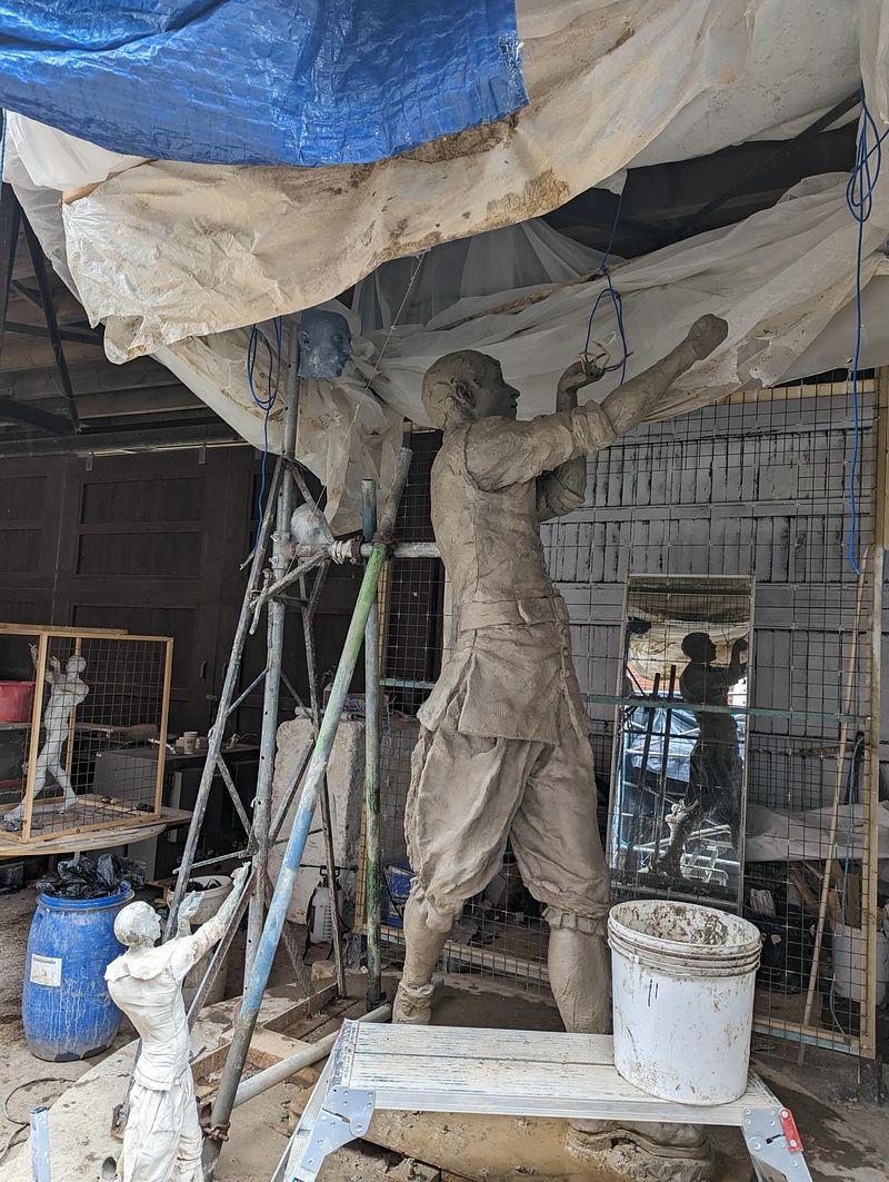 Jeremiah Horrocks Statue-working at UCLAN University