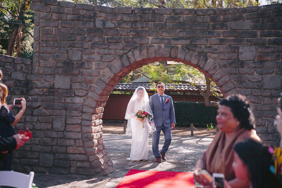 Wedding Ceremony at Japanese Garden Auburn Botanic Garden