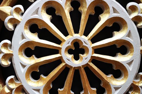 close up detail of the halo after paint