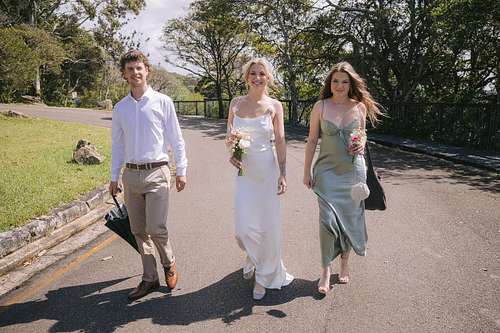 Wedding ceremony at Bradleys Head Amphitheatre