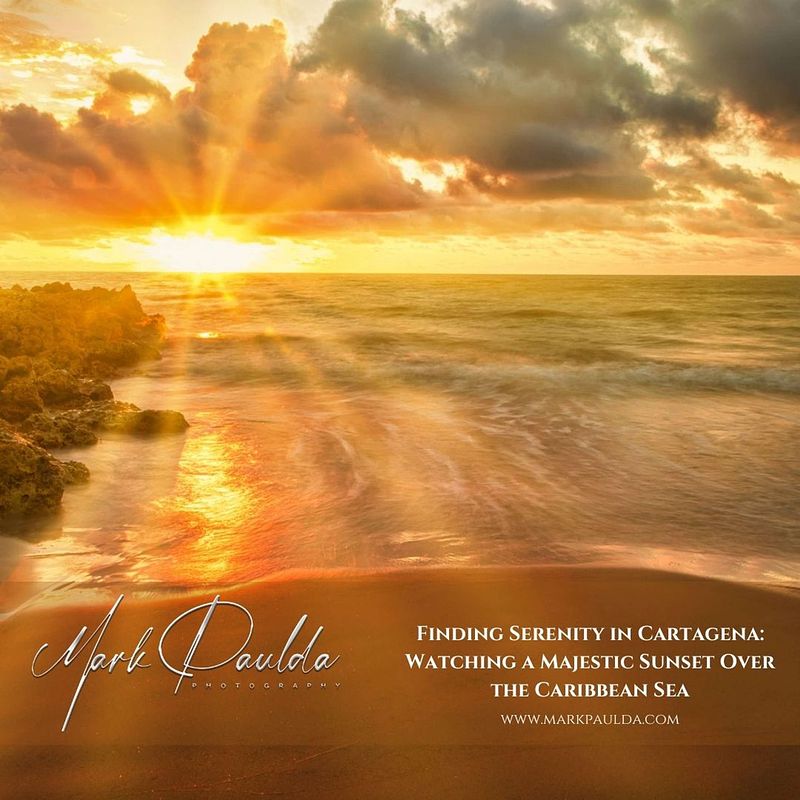 Finding Serenity in Cartagena: Watching a Majestic Sunset Over the Caribbean Sea
