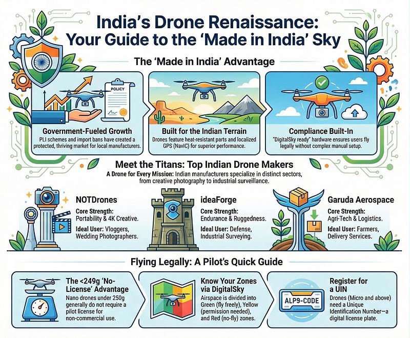 The Ultimate Guide to Aerial Drone Manufacturers in India: 2026 Edition | Innovation, Regulations & The Future of Indian Skies