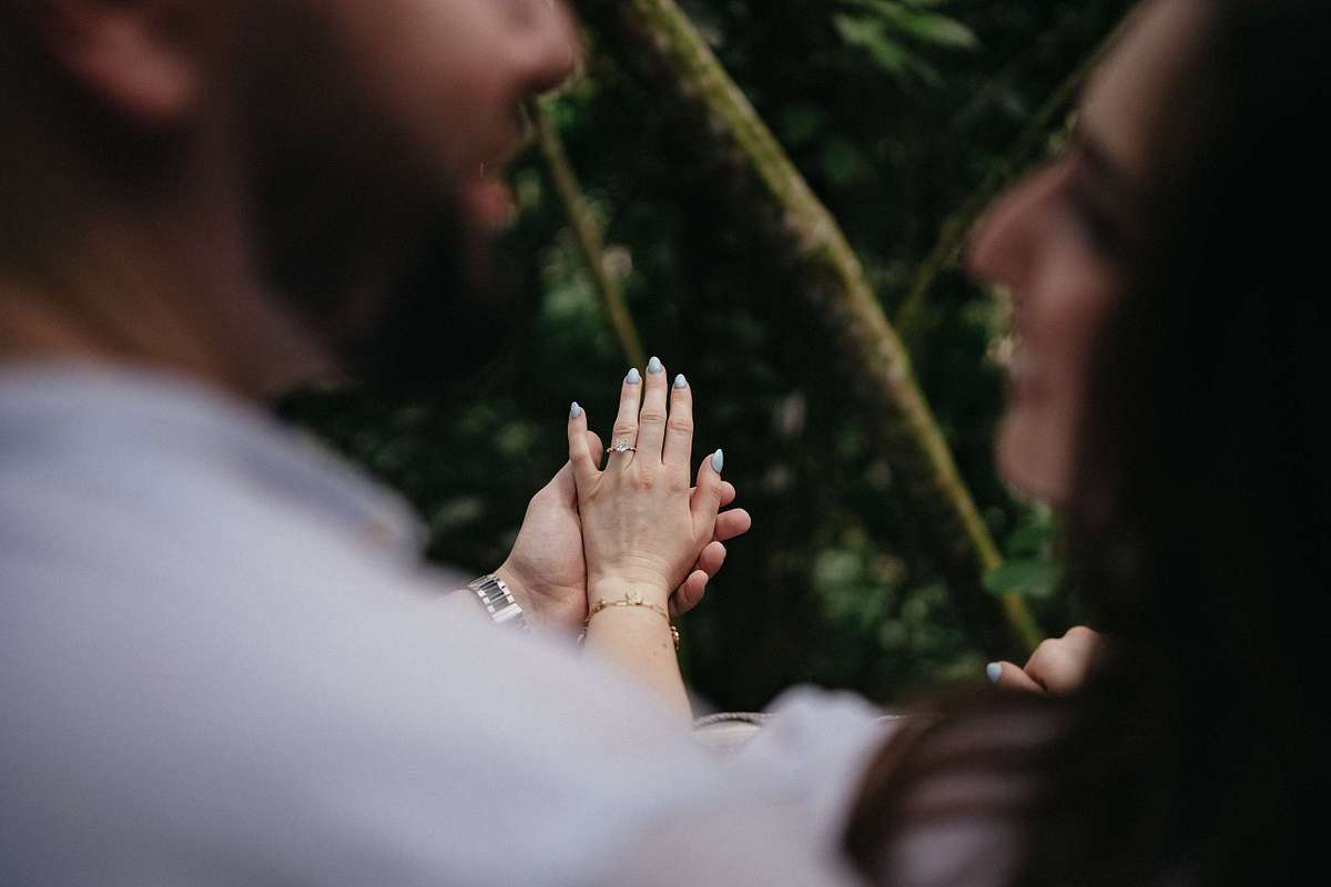 Photographer capturing engagement at Nayara Springs Costa Rica