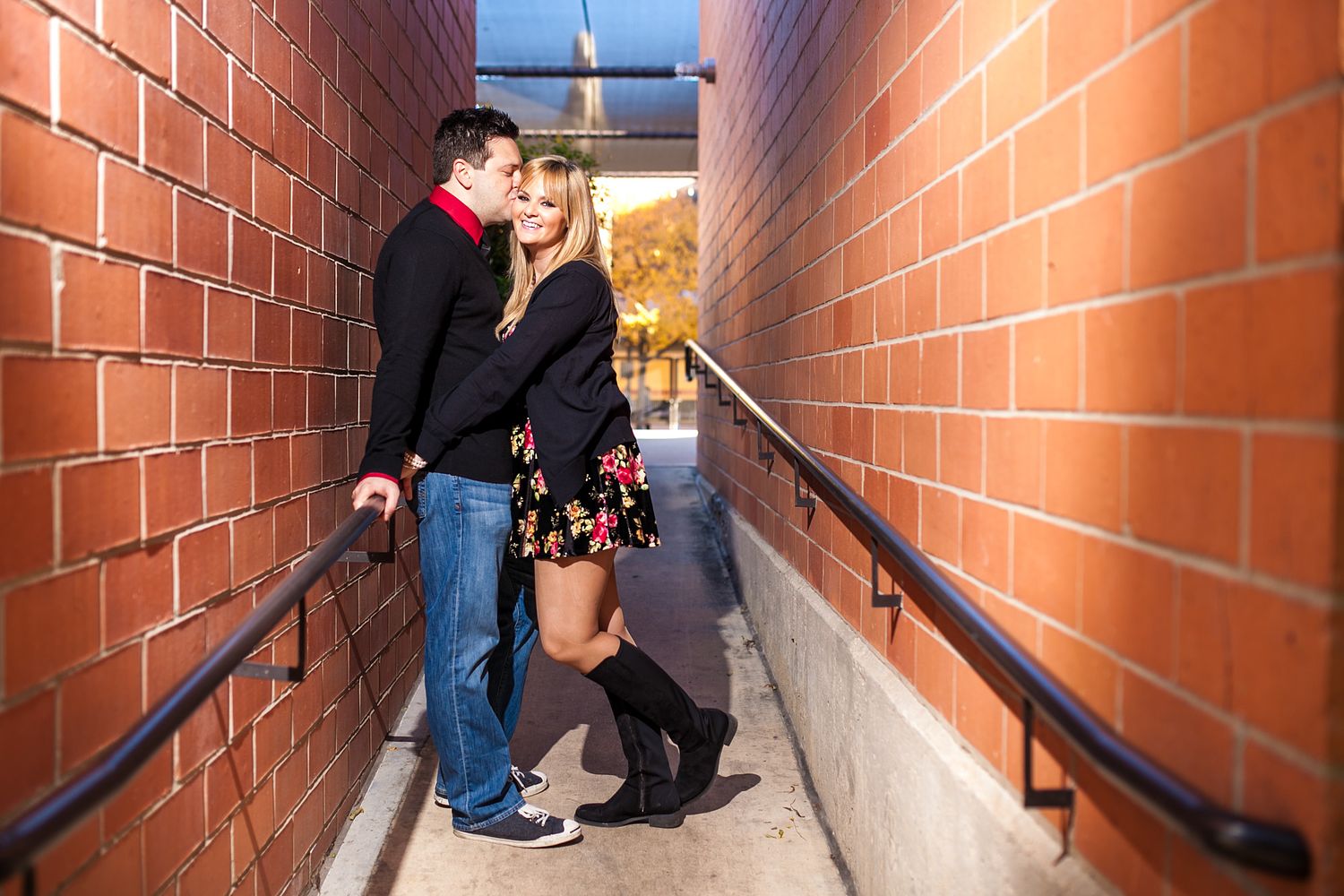 engagement couple San Antonio the pearl