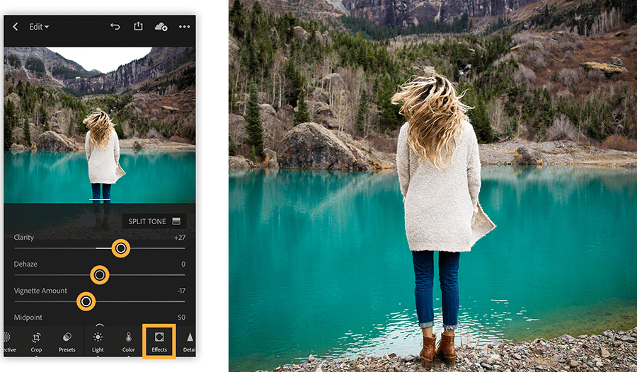 Adobe Lightroom Edit Window