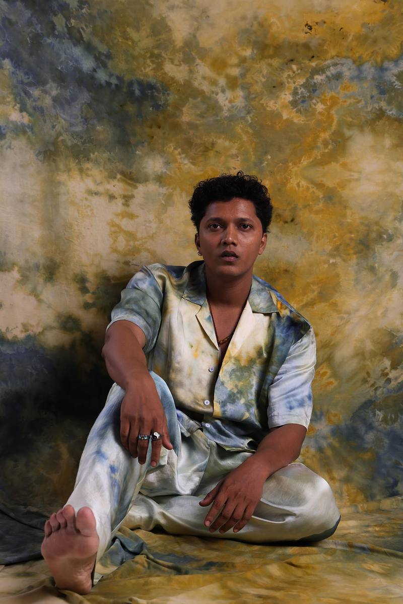 Linen Satin Cuban Collar Shirt - Golden Hour