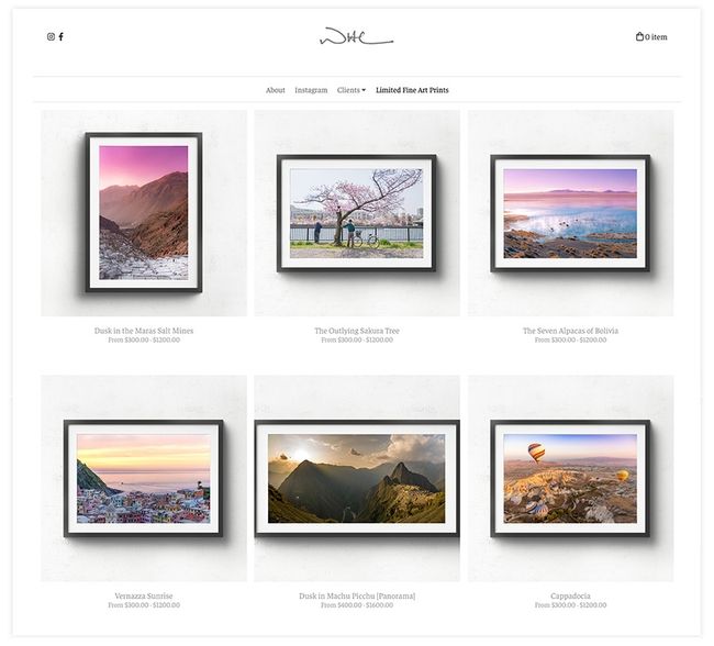 Fine Art Print Store auf Pixpa