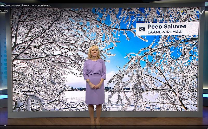 Ilmapilt, mis näidati ilmateate saates.