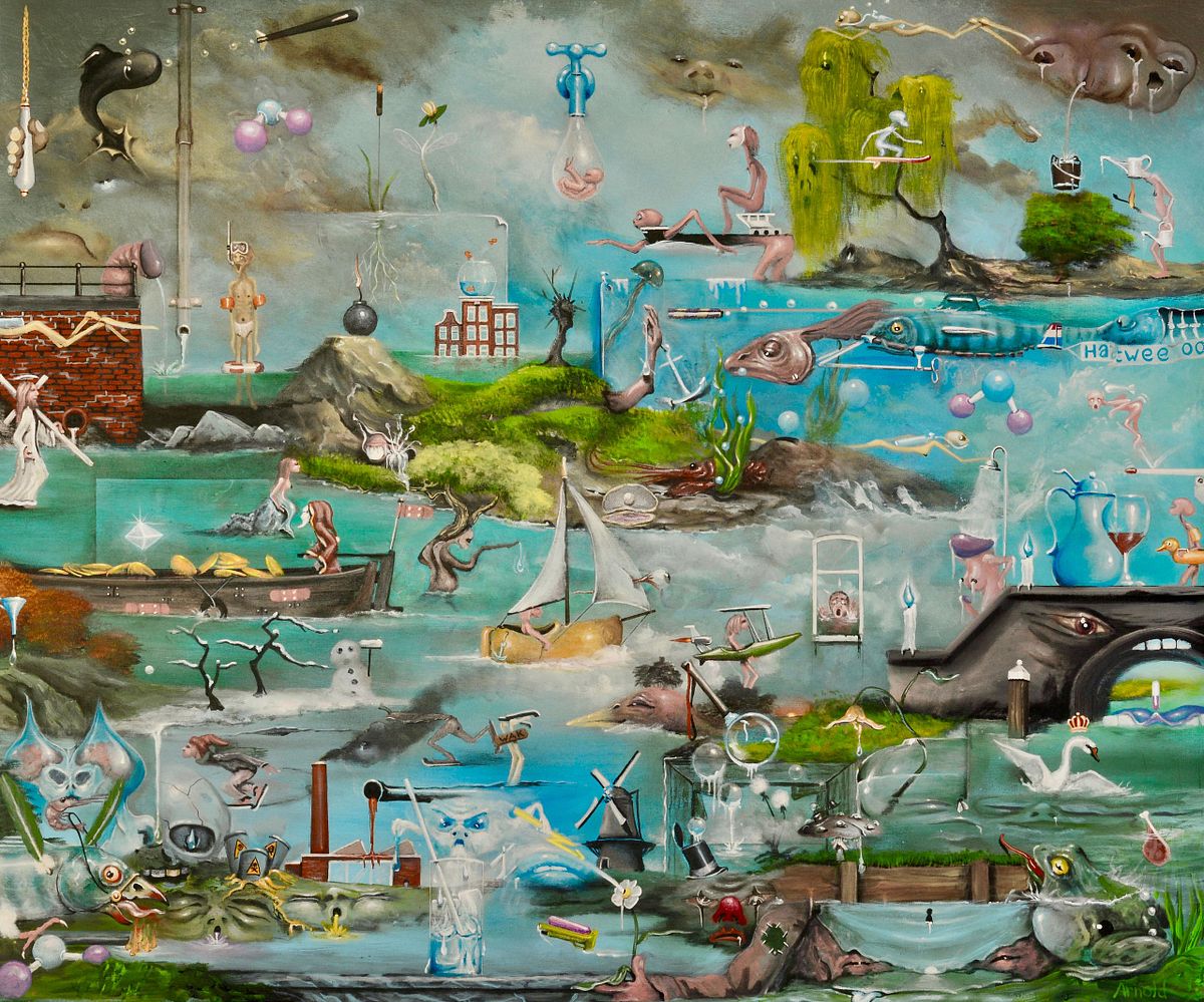 H2O &ndash; surreal painting by Dutch artist Arnold Janssen