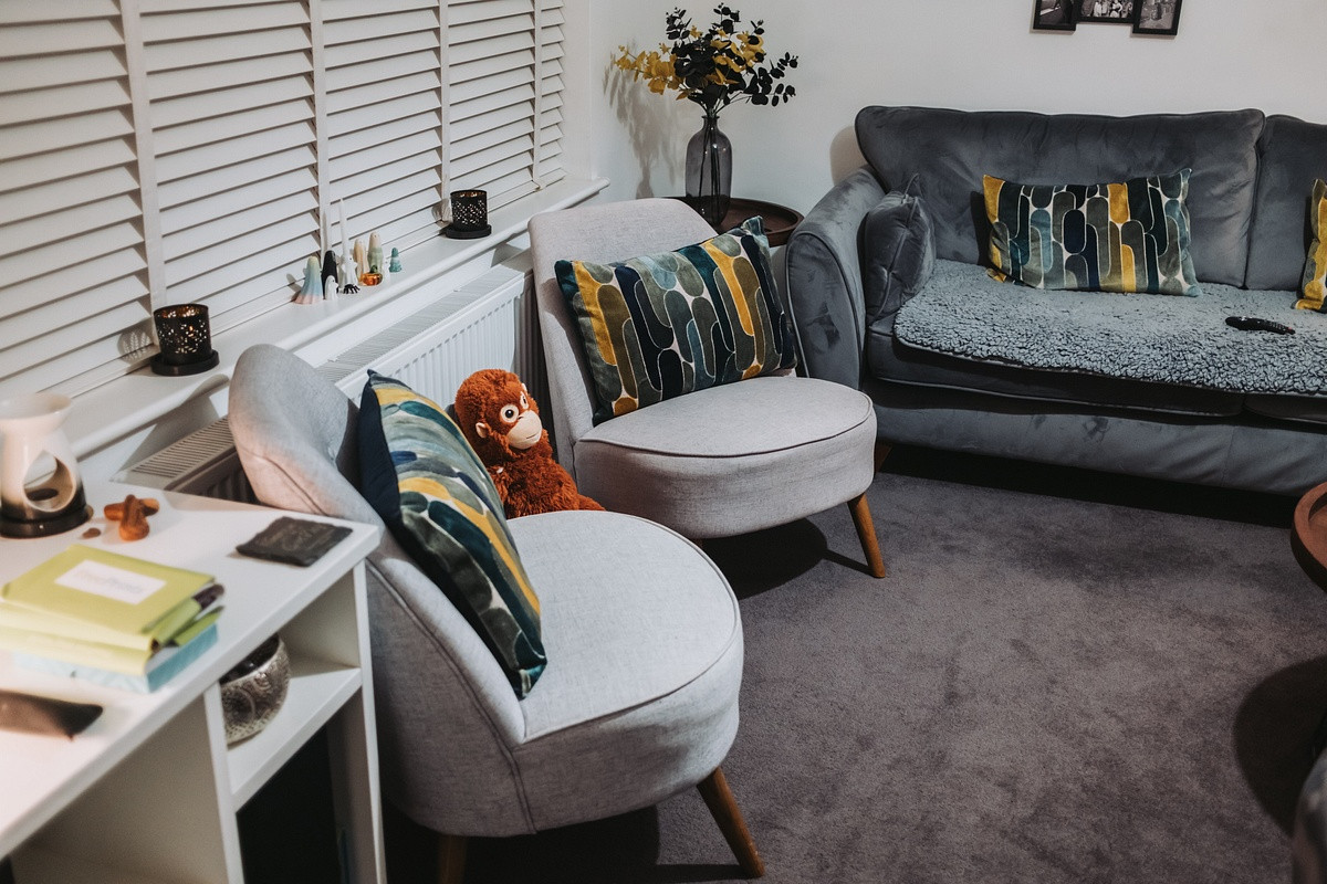 Sofa and chairs in living room