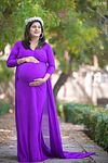 DP007 - Purple Maternity Gown