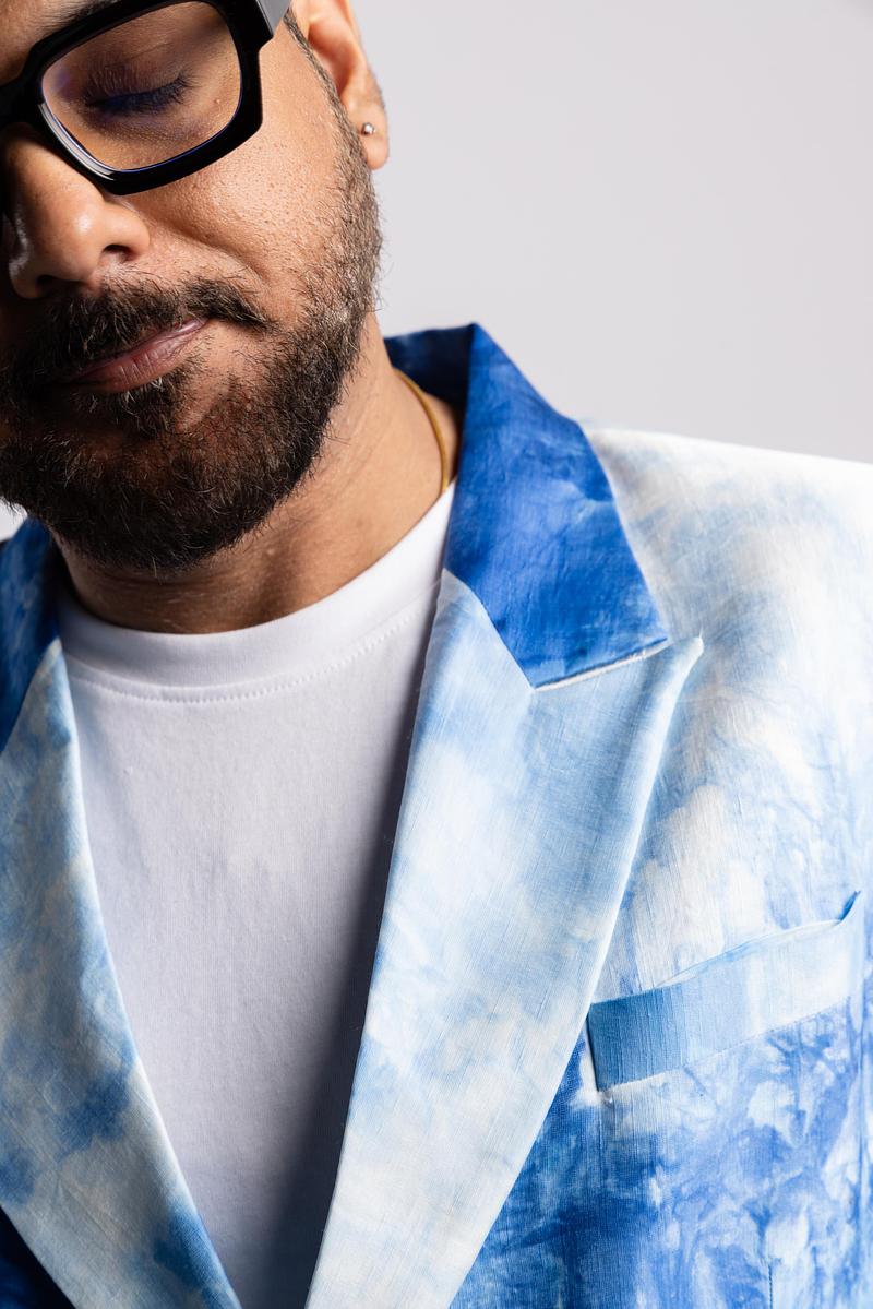 Single Breasted Blazer - Summer Sky