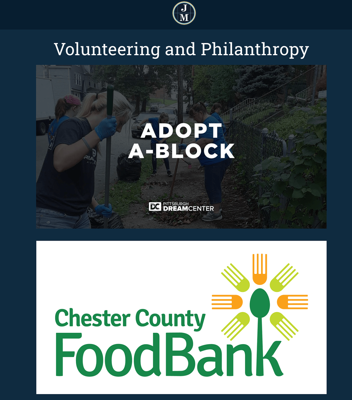 Сайт студенческого портфолио Джейка Медики