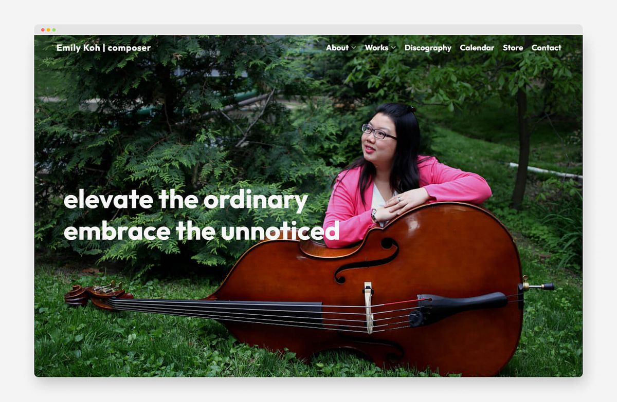 Emily Koh - Site Web du portfolio des compositeurs de musique