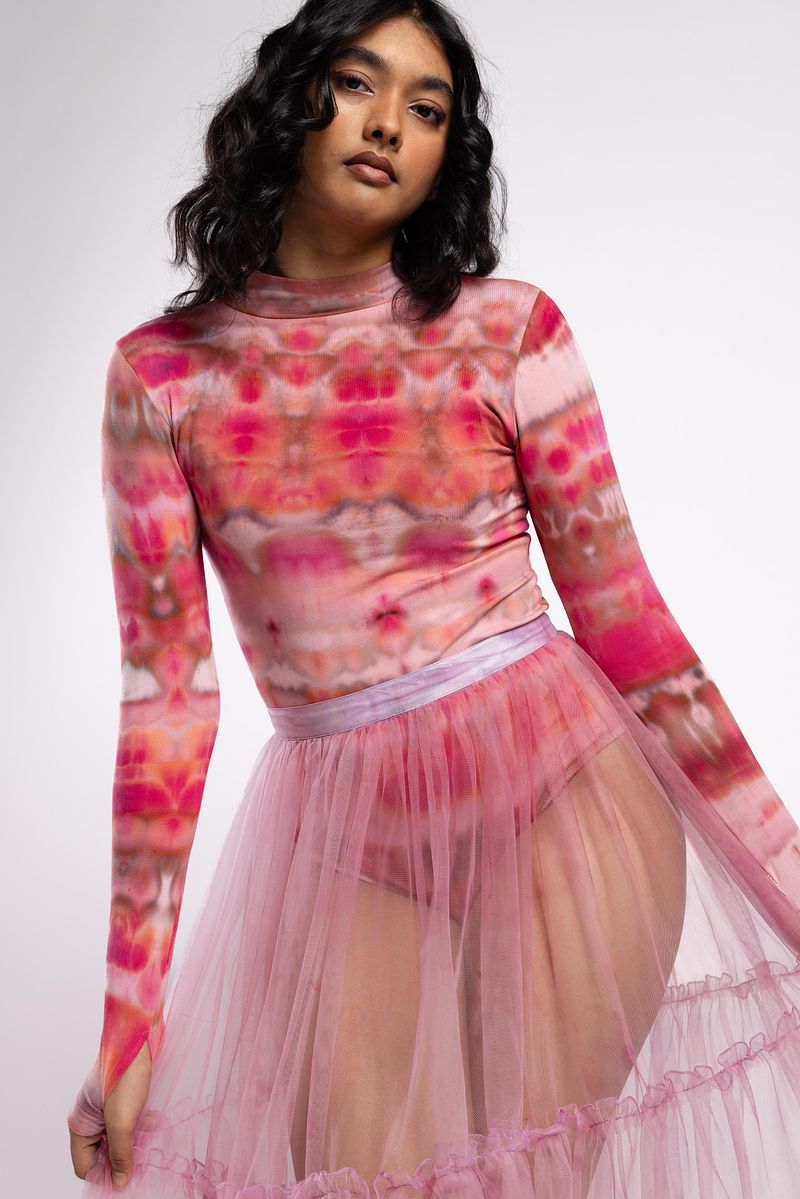 Full Sleeve Leotard - Rosé Hour