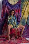 Linen Satin Kimono Jacket - Golden Hour