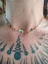 Strass charms kitten necklace