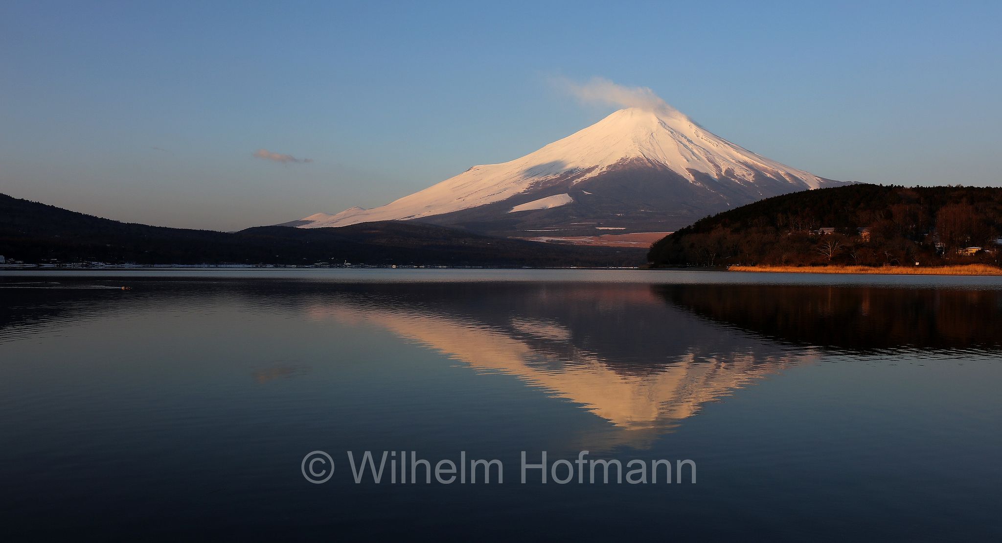 Mount Fuji, Fuji, Fujisan, Fuji-Yama, Lake Yamanaka, Yamanaka-See, lago Yamanaka, Honshu, Japan