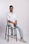 Signature White Premium Cotton Shirt - Summer Sky