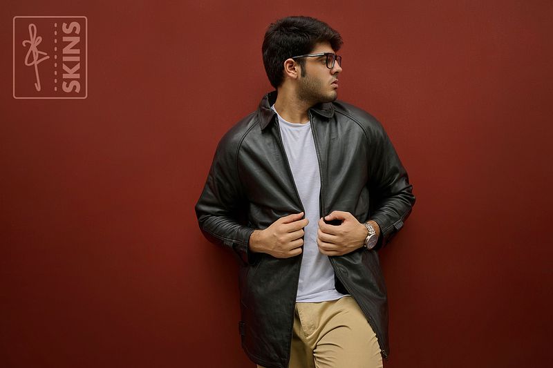 SKINS Odh : The Connaught Leather Sheepskin Coat (Black)