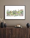 FINE ART PRINT Rotherham Townscape and Landmarks,Yorkshire, UK