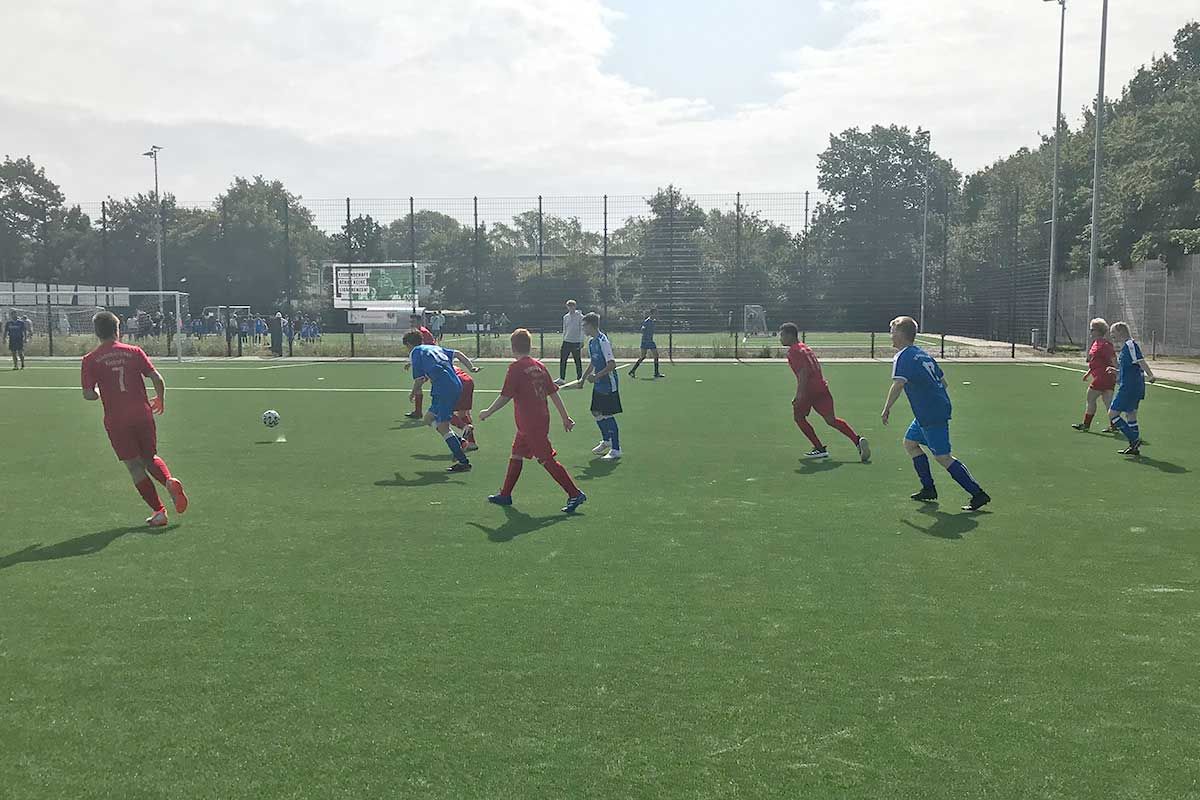 Team Ü15 der Ibbenbürener Kickers im Wettkampf gegen Blau Weiß Aasee