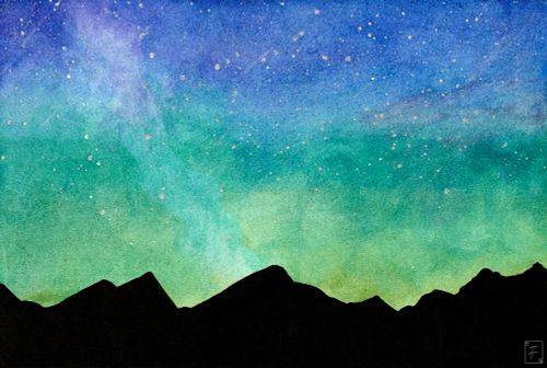 Northern Lights in the Mountains