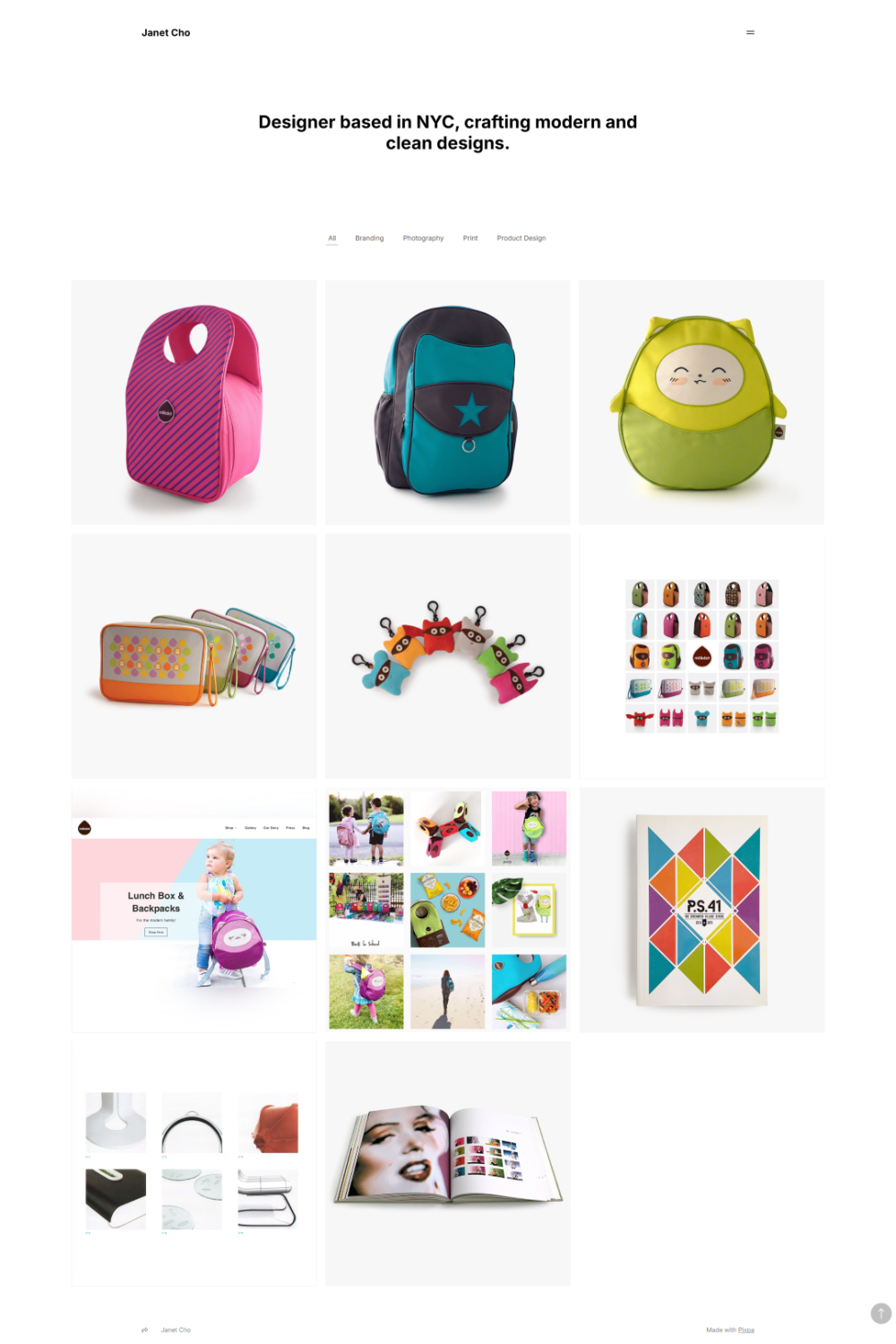 Portfólio de Design de Janet Cho