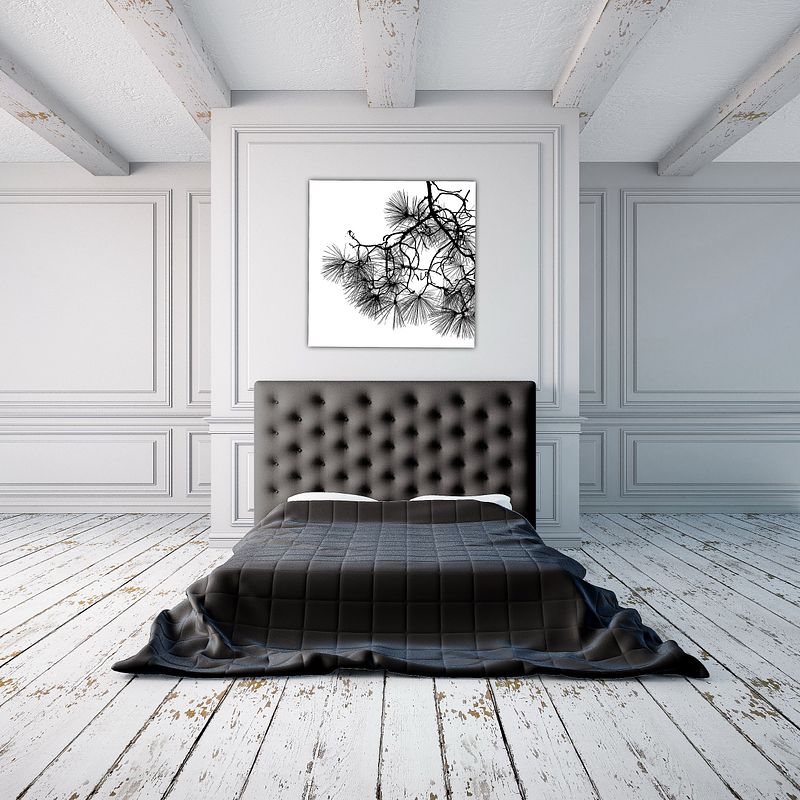 Inktkalligrafie van de Pinus