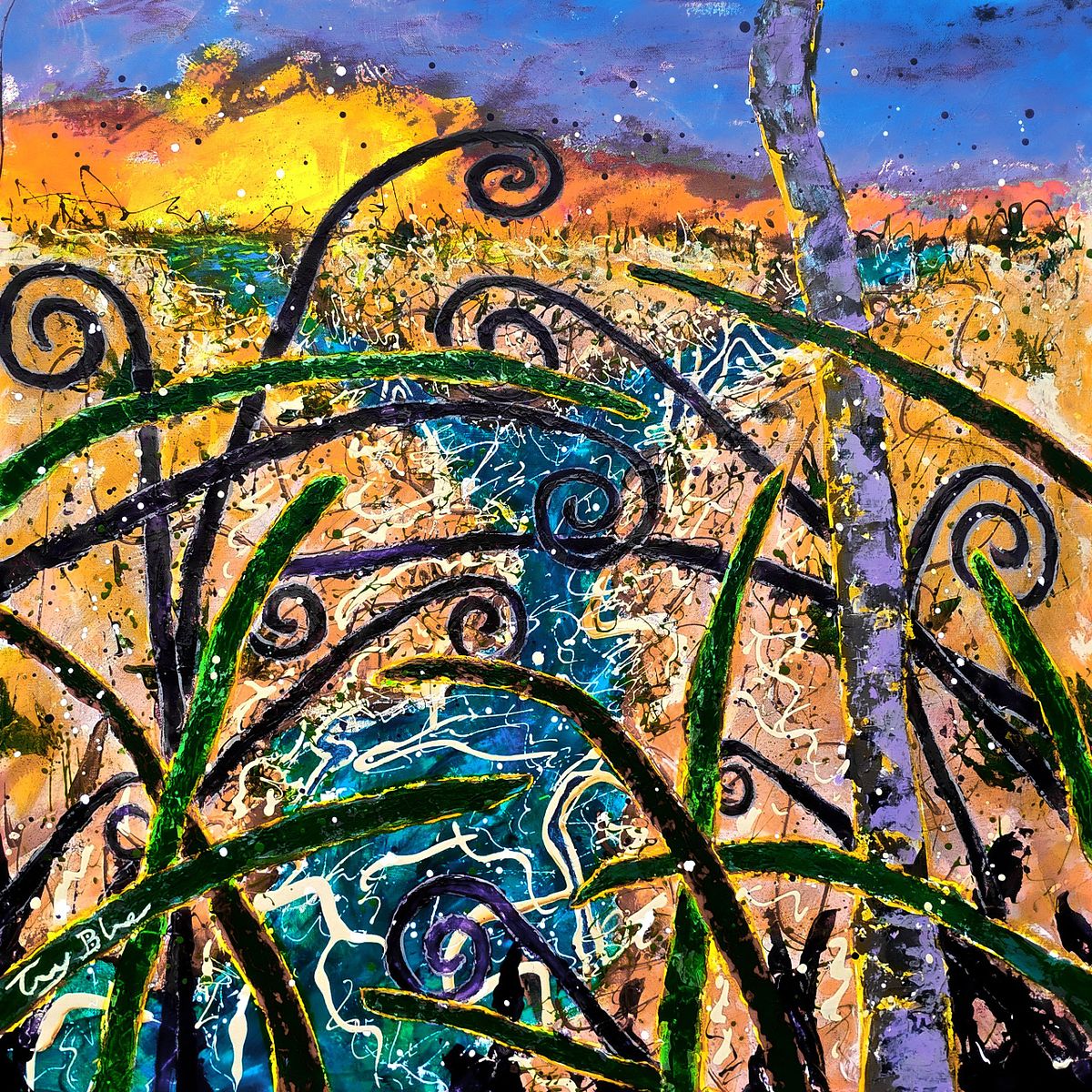 Original paintings of American artist, Tony A. Blue, the expressionist ...