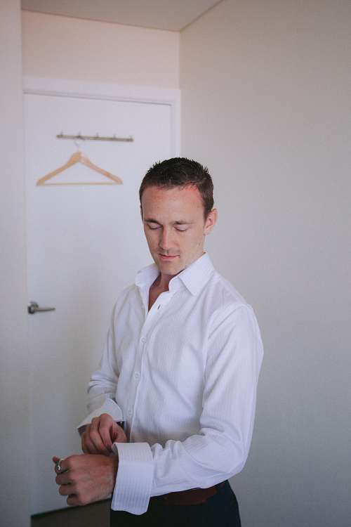 Groom Getting Ready