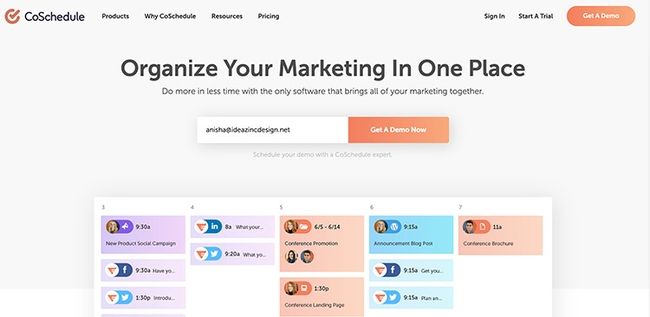 CoSchedule Meilleures applications de productivité