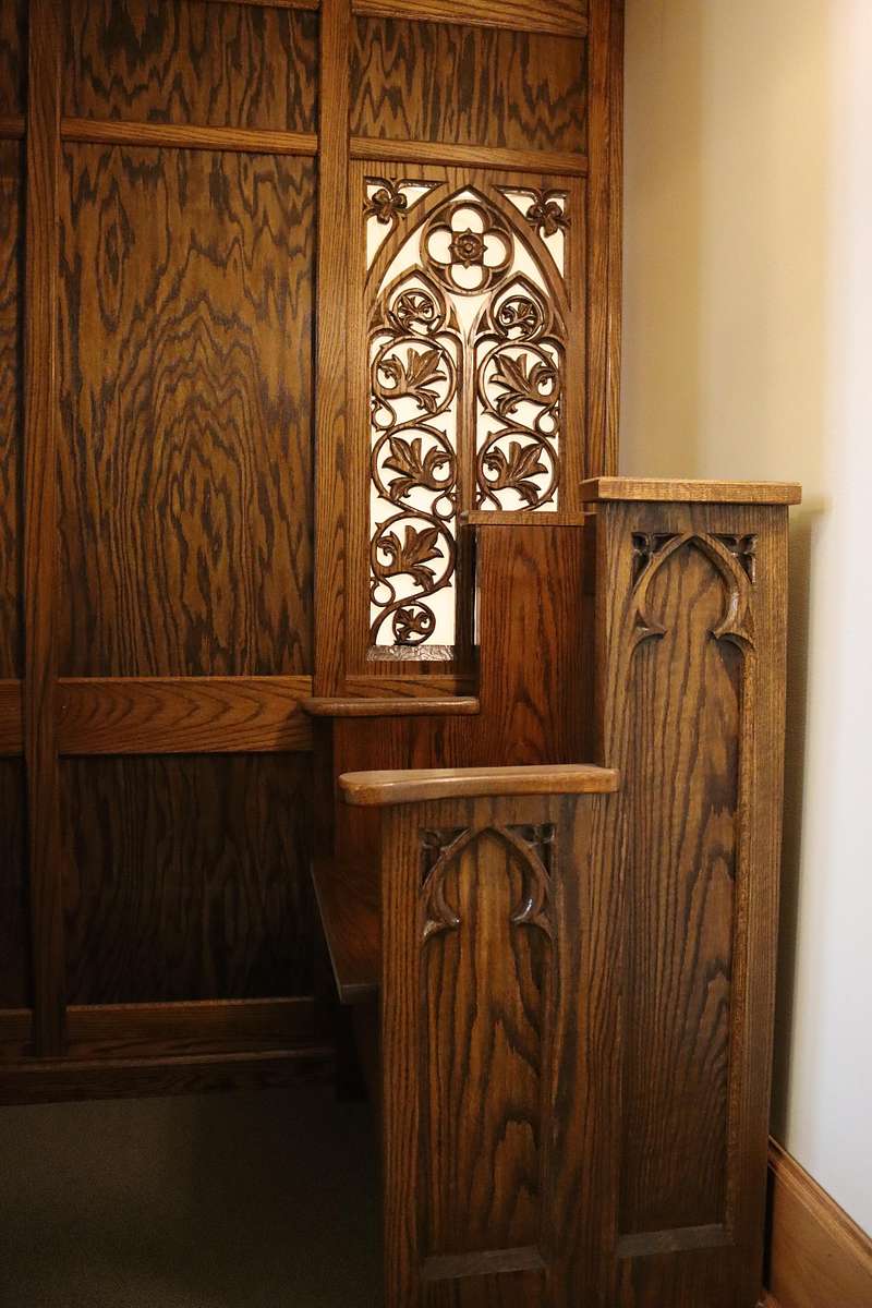 19th Century Gothic Revival Confessional Restoration