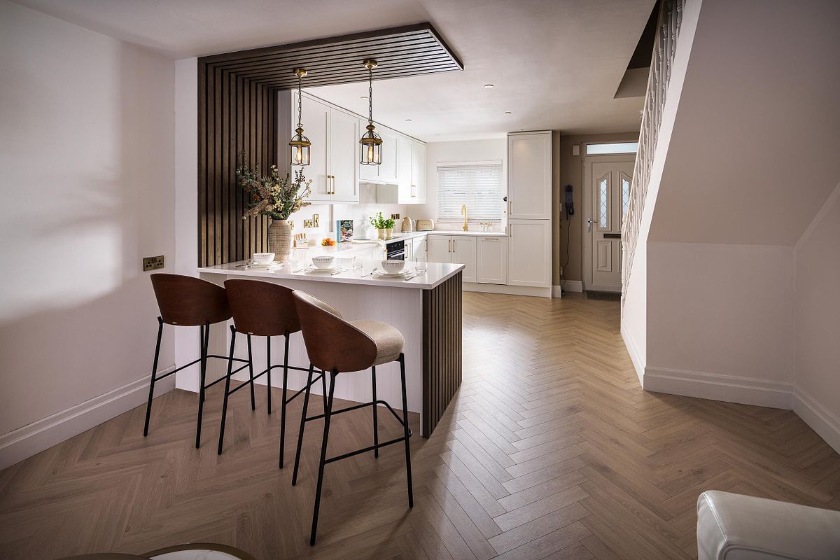 DWK Kitchens Open Plan Kitchen with Breakfast Bar