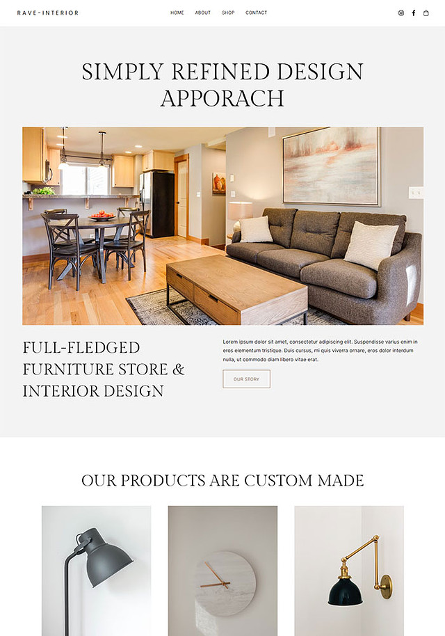 Rave - Pixpa Portfolio Website Templates