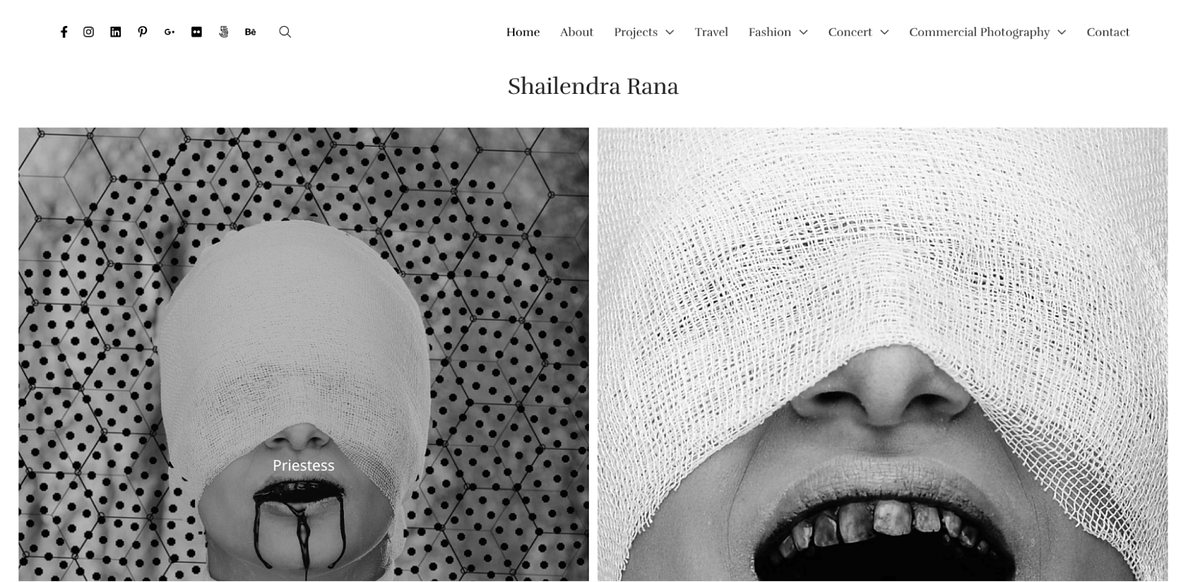 Sitio web del portafolio de moda de Shailendra Rana