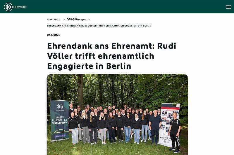 DFB-Stiftungen w&uuml;rdigen Ehrenamt &ndash; Marcel Grabow in Berlin dabei