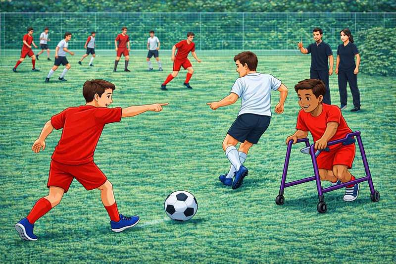 Helferspieler im inklusiven Fußball