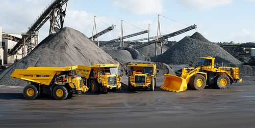 New Komatsu WA800 and HD605s at Roadstone Quarry