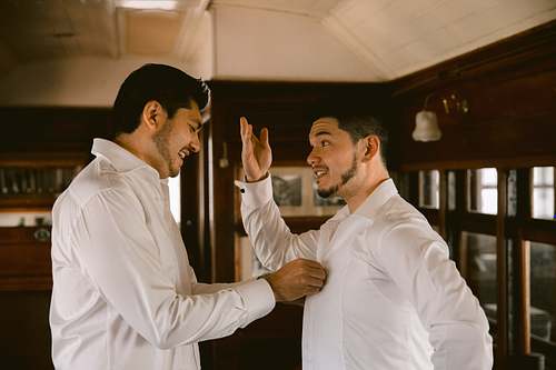 Groom Getting Ready