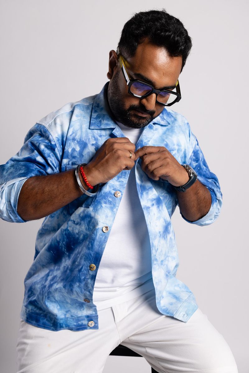 Cotton Twill Shacket - Summer Sky