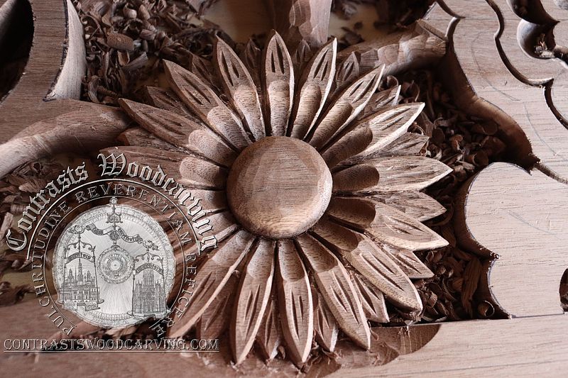 Carving a Daisy for Saint Bernadette