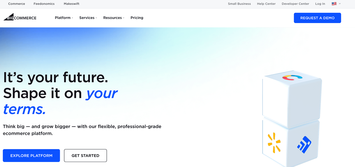 BigCommerce homepage screenshot
