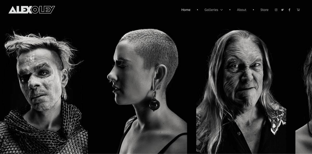 Czarno-białe portfolio fotograficzne Alexoly'ego