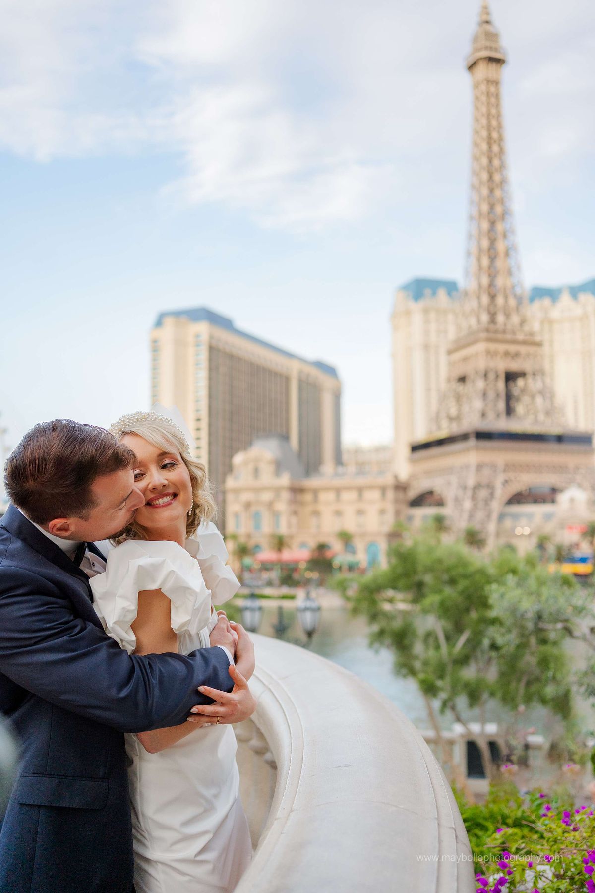 Las Vegas Strip, Bellagio Fountains, Paris Eiffel Tower, Little White Chapel Elopement and Wedding Photoshoot