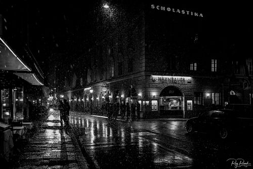 Snowy street, Munich ... Germany