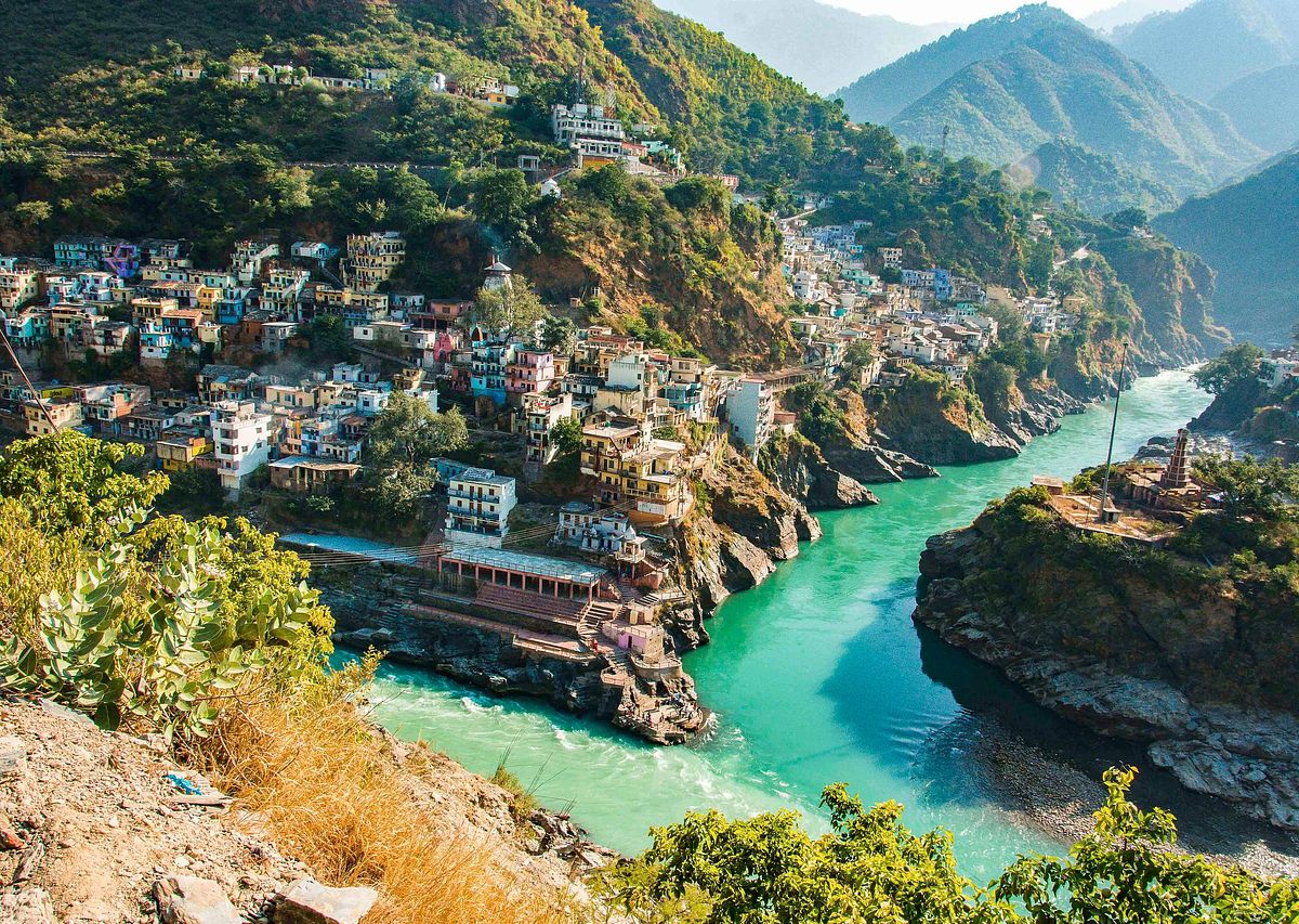 river, holy Ganga, mountain,
