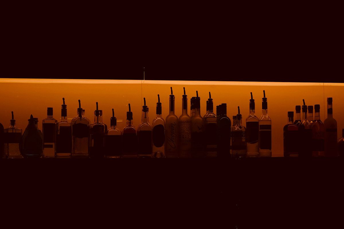 Moody/orange bar photo in Portland, Oregon